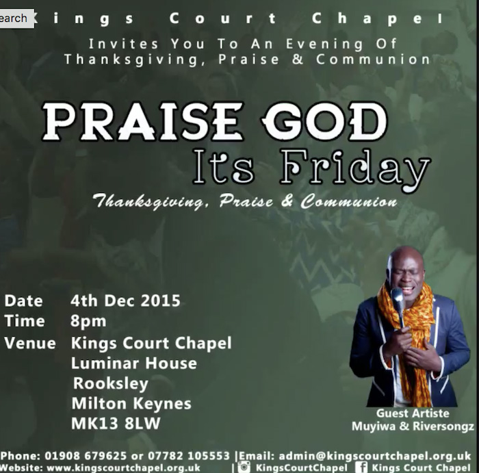 Kings Court Chapel (RCCG) Praise God It s Friday